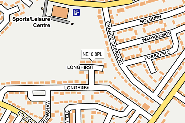 NE10 8PL map - OS OpenMap – Local (Ordnance Survey)