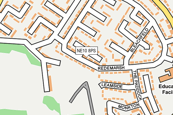 NE10 8PS map - OS OpenMap – Local (Ordnance Survey)