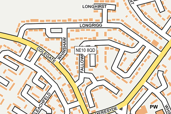 NE10 8QD map - OS OpenMap – Local (Ordnance Survey)
