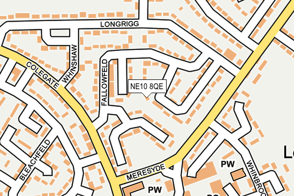 NE10 8QE map - OS OpenMap – Local (Ordnance Survey)