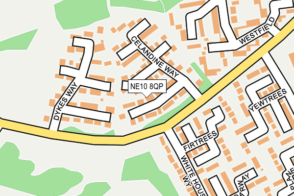 NE10 8QP map - OS OpenMap – Local (Ordnance Survey)