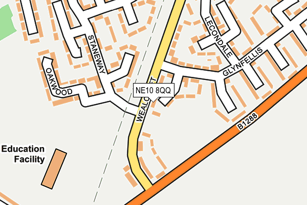 NE10 8QQ map - OS OpenMap – Local (Ordnance Survey)
