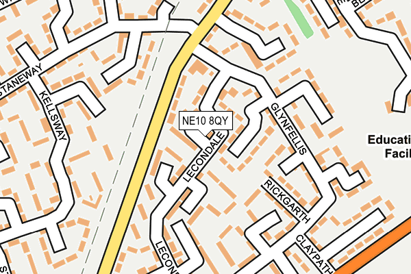 NE10 8QY map - OS OpenMap – Local (Ordnance Survey)