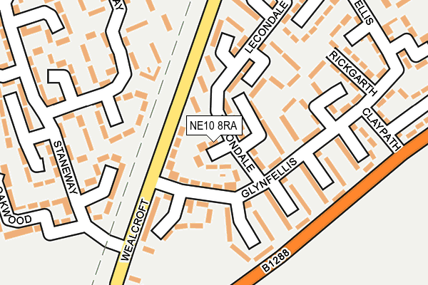 NE10 8RA map - OS OpenMap – Local (Ordnance Survey)