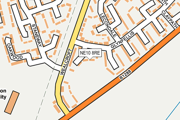 NE10 8RE map - OS OpenMap – Local (Ordnance Survey)