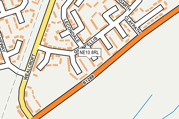 NE10 8RL map - OS OpenMap – Local (Ordnance Survey)