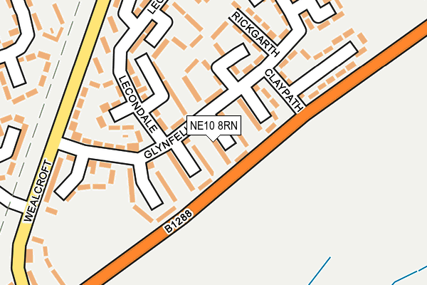 NE10 8RN map - OS OpenMap – Local (Ordnance Survey)