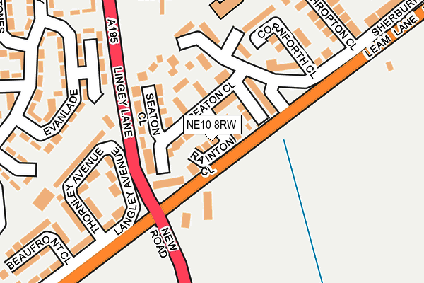 NE10 8RW map - OS OpenMap – Local (Ordnance Survey)