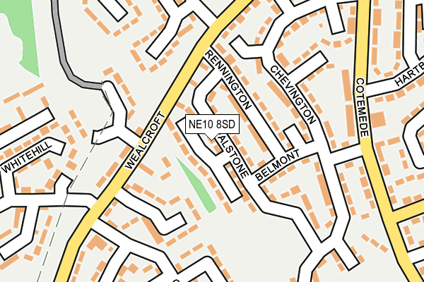 NE10 8SD map - OS OpenMap – Local (Ordnance Survey)