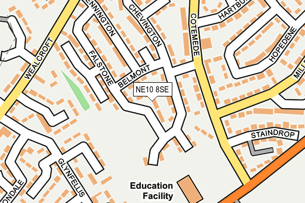 NE10 8SE map - OS OpenMap – Local (Ordnance Survey)