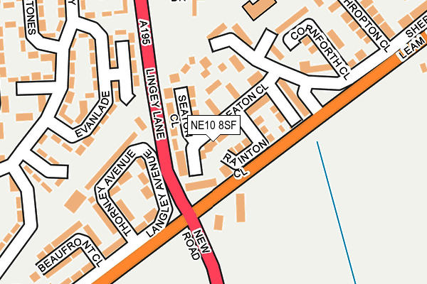 NE10 8SF map - OS OpenMap – Local (Ordnance Survey)