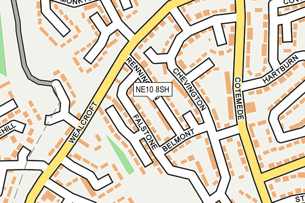 NE10 8SH map - OS OpenMap – Local (Ordnance Survey)