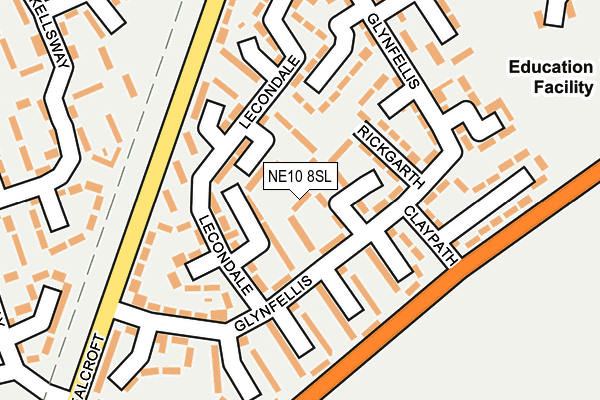 NE10 8SL map - OS OpenMap – Local (Ordnance Survey)