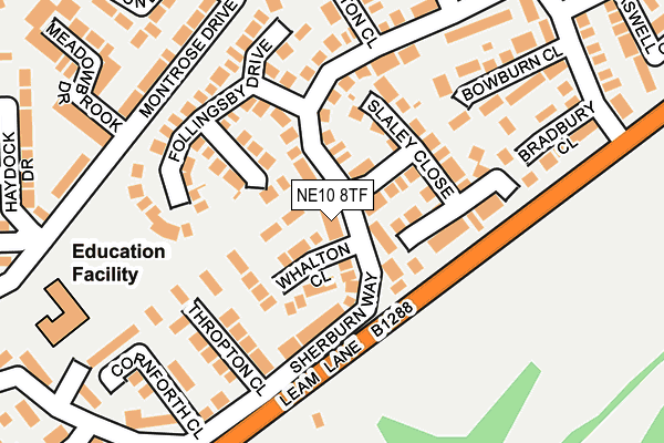 NE10 8TF map - OS OpenMap – Local (Ordnance Survey)