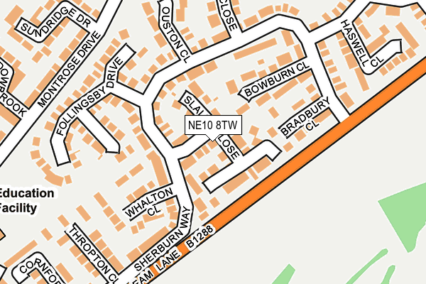 NE10 8TW map - OS OpenMap – Local (Ordnance Survey)