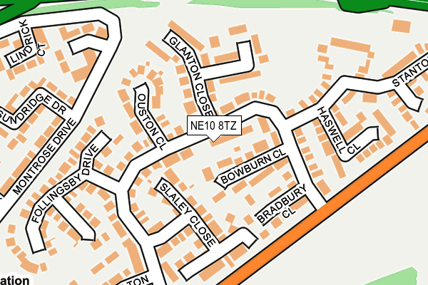 NE10 8TZ map - OS OpenMap – Local (Ordnance Survey)