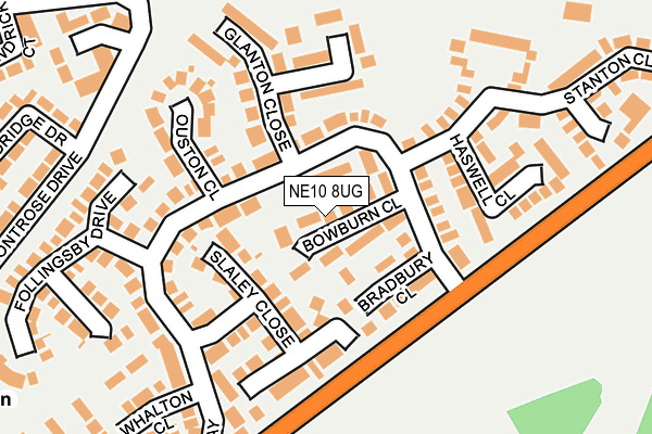 NE10 8UG map - OS OpenMap – Local (Ordnance Survey)