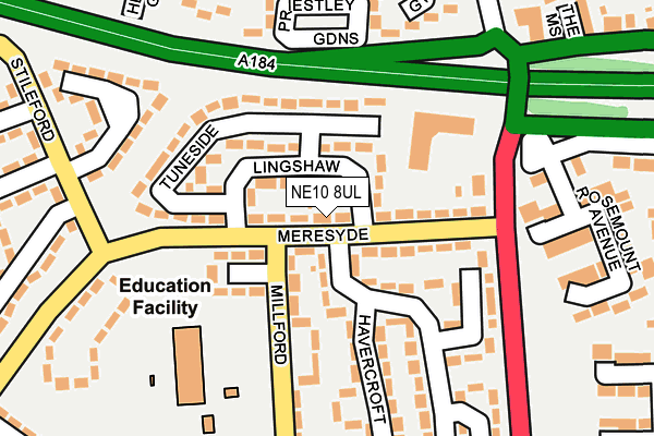 NE10 8UL map - OS OpenMap – Local (Ordnance Survey)