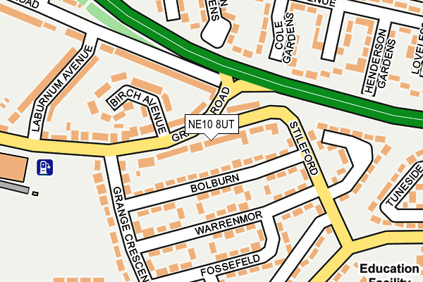 NE10 8UT map - OS OpenMap – Local (Ordnance Survey)