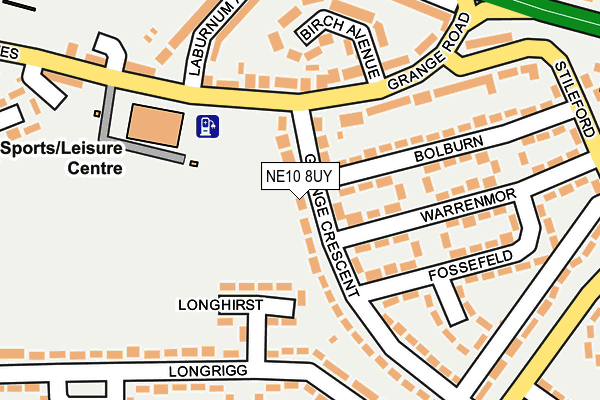 NE10 8UY map - OS OpenMap – Local (Ordnance Survey)