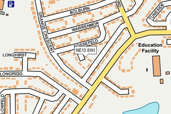 NE10 8XH map - OS OpenMap – Local (Ordnance Survey)