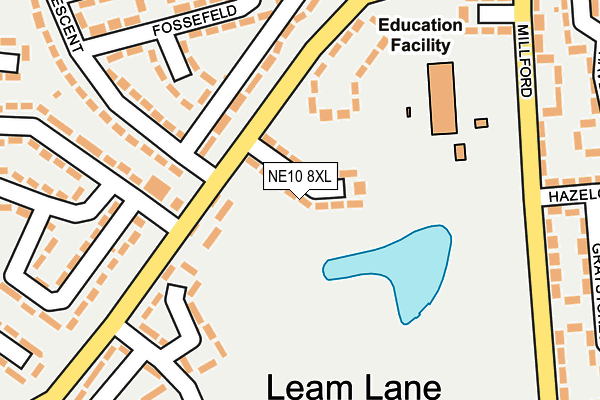 NE10 8XL map - OS OpenMap – Local (Ordnance Survey)