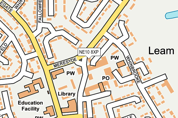 NE10 8XP map - OS OpenMap – Local (Ordnance Survey)