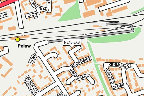 NE10 8XS map - OS OpenMap – Local (Ordnance Survey)