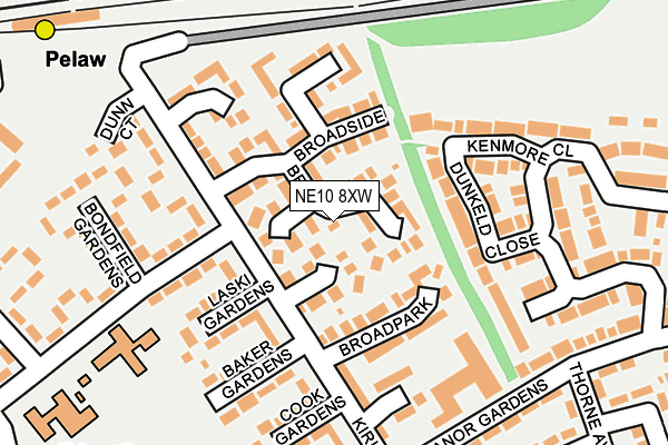NE10 8XW map - OS OpenMap – Local (Ordnance Survey)