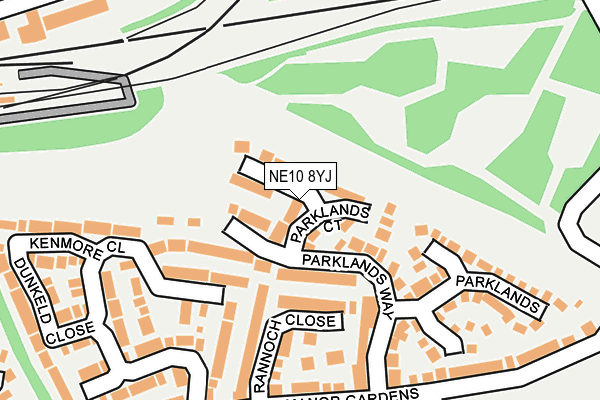 NE10 8YJ map - OS OpenMap – Local (Ordnance Survey)