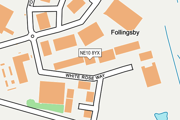 NE10 8YX map - OS OpenMap – Local (Ordnance Survey)