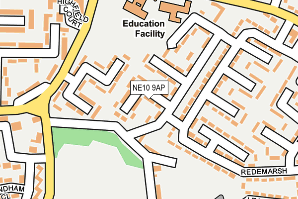 NE10 9AP map - OS OpenMap – Local (Ordnance Survey)