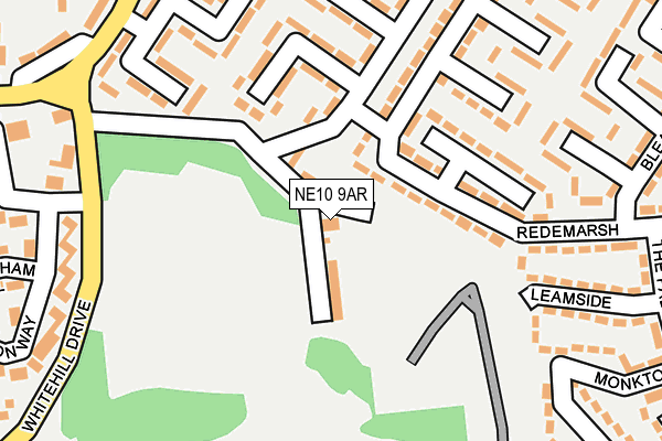 NE10 9AR map - OS OpenMap – Local (Ordnance Survey)