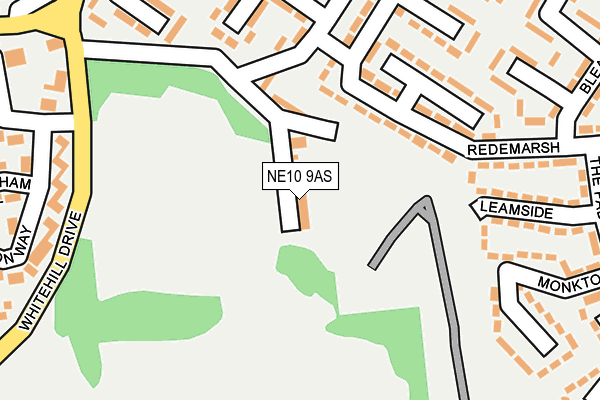 NE10 9AS map - OS OpenMap – Local (Ordnance Survey)