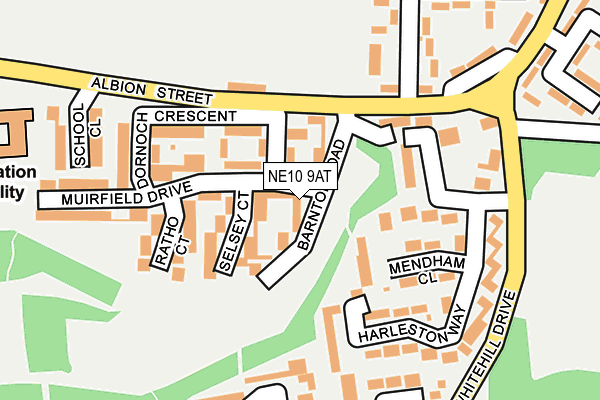 NE10 9AT map - OS OpenMap – Local (Ordnance Survey)