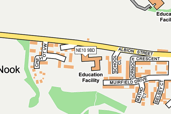 NE10 9BD map - OS OpenMap – Local (Ordnance Survey)