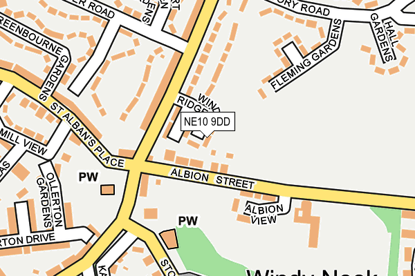 NE10 9DD map - OS OpenMap – Local (Ordnance Survey)