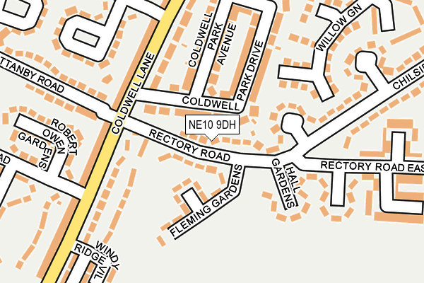 NE10 9DH map - OS OpenMap – Local (Ordnance Survey)