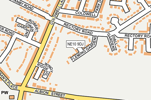 NE10 9DJ map - OS OpenMap – Local (Ordnance Survey)