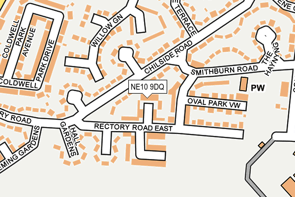 NE10 9DQ map - OS OpenMap – Local (Ordnance Survey)