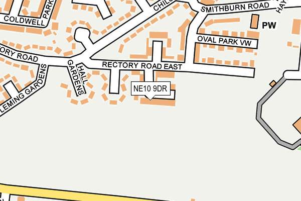 NE10 9DR map - OS OpenMap – Local (Ordnance Survey)