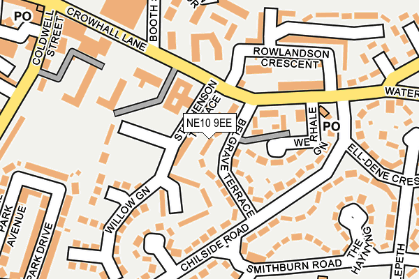NE10 9EE map - OS OpenMap – Local (Ordnance Survey)