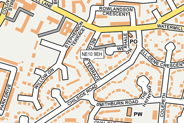 NE10 9EH map - OS OpenMap – Local (Ordnance Survey)