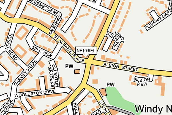 NE10 9EL map - OS OpenMap – Local (Ordnance Survey)
