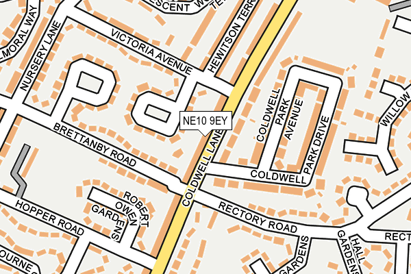 NE10 9EY map - OS OpenMap – Local (Ordnance Survey)