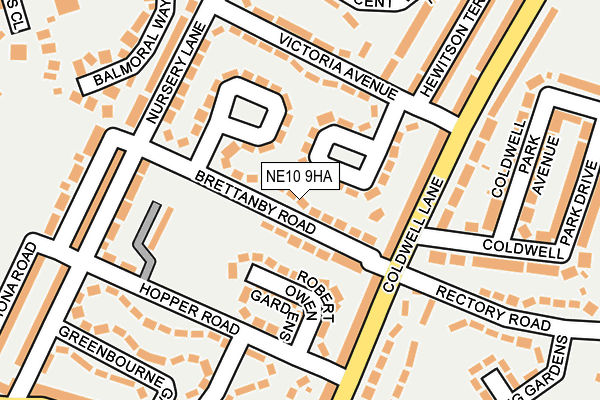 NE10 9HA map - OS OpenMap – Local (Ordnance Survey)