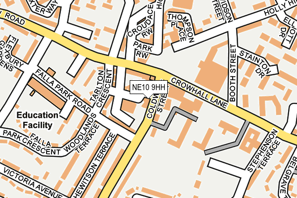 NE10 9HH map - OS OpenMap – Local (Ordnance Survey)
