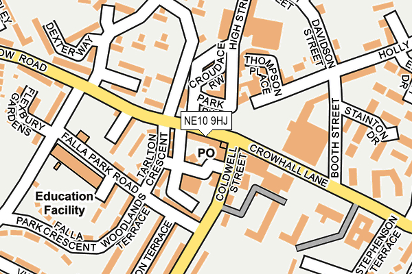 NE10 9HJ map - OS OpenMap – Local (Ordnance Survey)