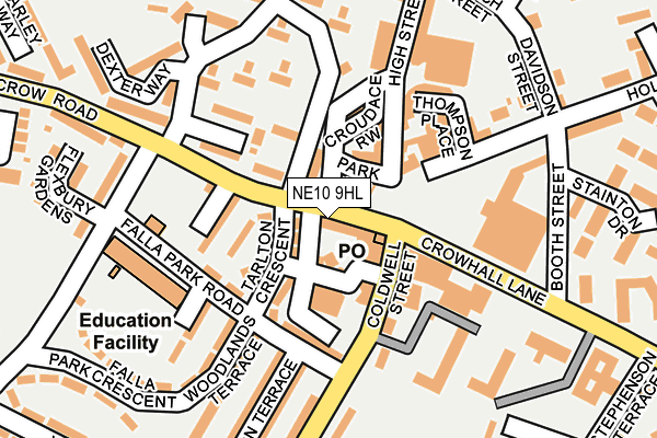 NE10 9HL map - OS OpenMap – Local (Ordnance Survey)