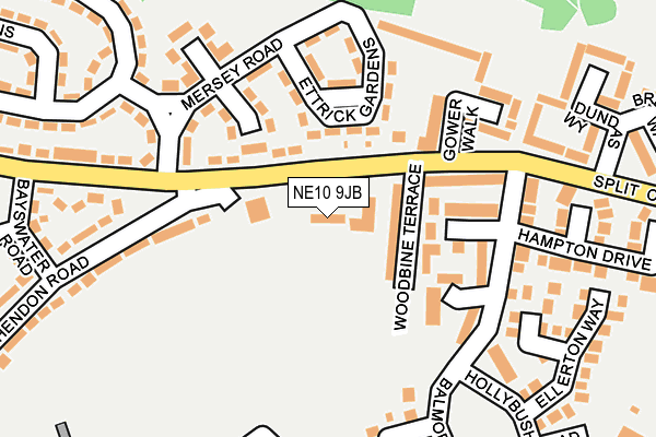 NE10 9JB map - OS OpenMap – Local (Ordnance Survey)
